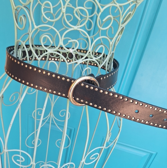 Genuine Italian Leather Studded Belt Womens - Picture 16 of 16